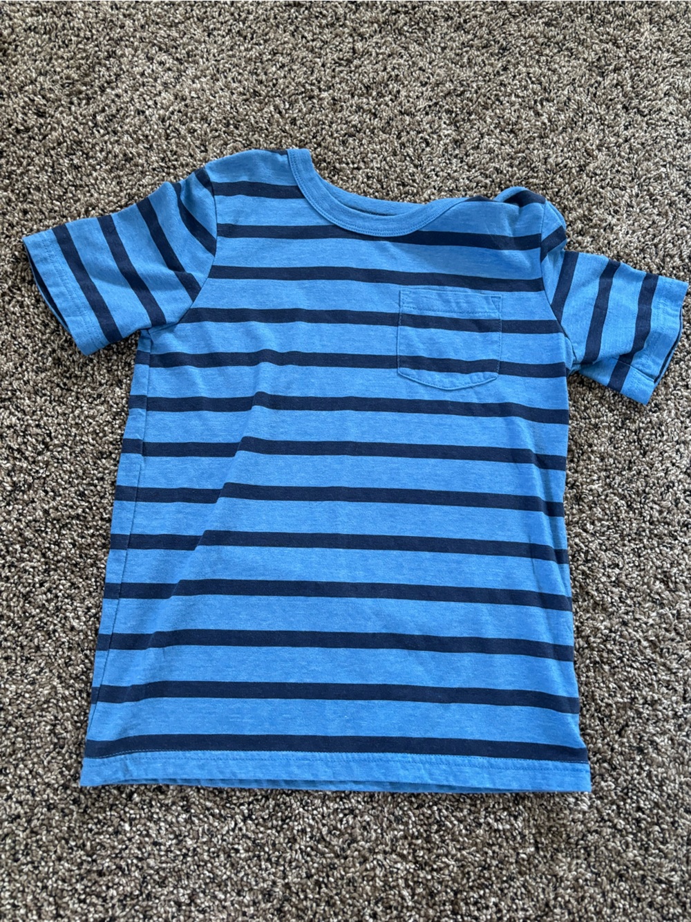 Red Carter Blue & Navy Striped Pocket Tee